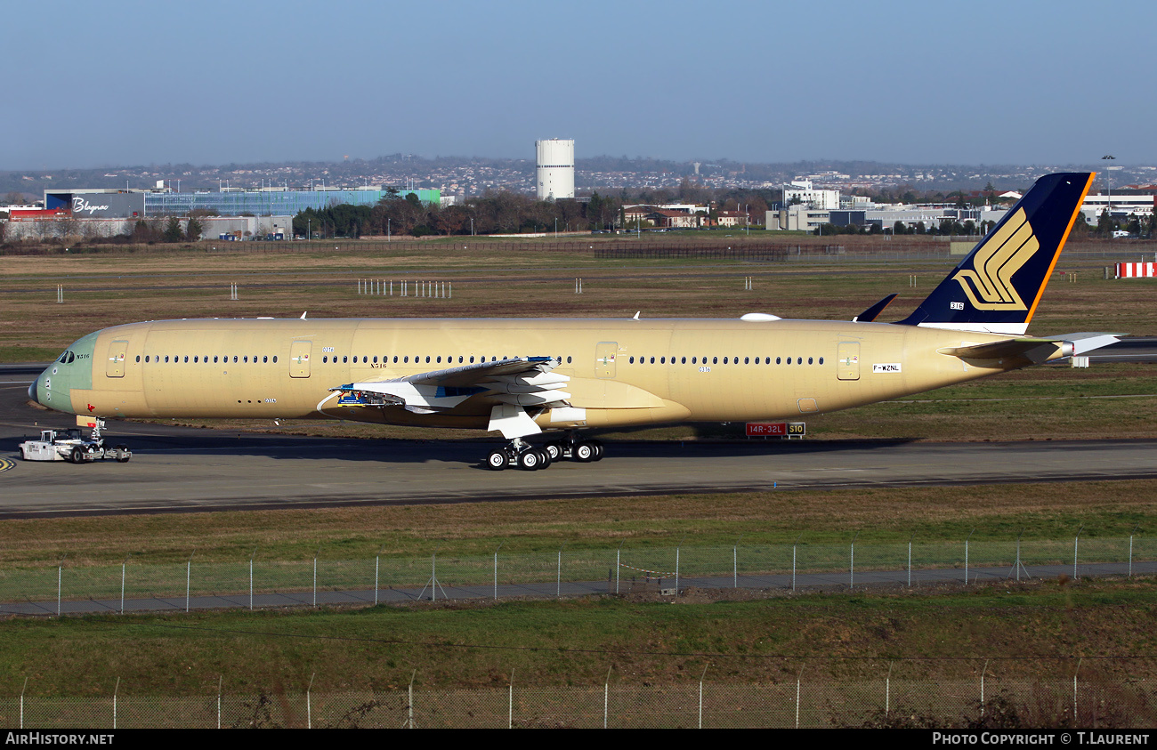 Aircraft Photo of F-WZNL | Airbus A350-941 | Singapore Airlines | AirHistory.net #622938