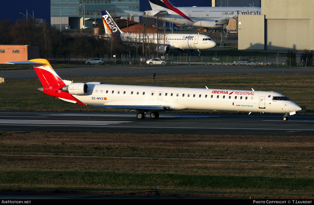 Aircraft Photo of EC-MVZ | Bombardier CRJ-1000 (CL-600-2E25) | Iberia Regional | AirHistory.net #622955