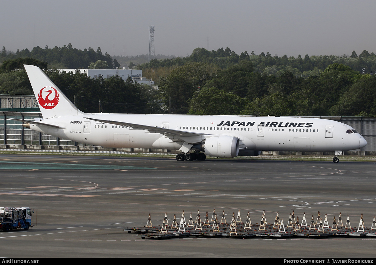 Aircraft Photo of JA865J | Boeing 787-9 Dreamliner | Japan Airlines - JAL | AirHistory.net #623021