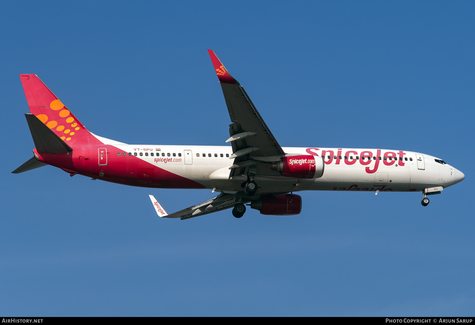 Aircraft Photo of VT-SPU | Boeing 737-9GJ/ER | SpiceJet | AirHistory.net #623028