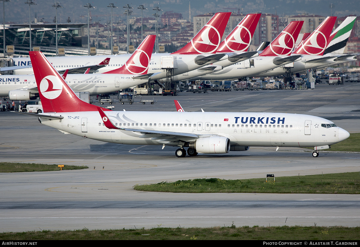 Aircraft Photo of TC-JFC | Boeing 737-8F2 | Turkish Airlines | AirHistory.net #623054