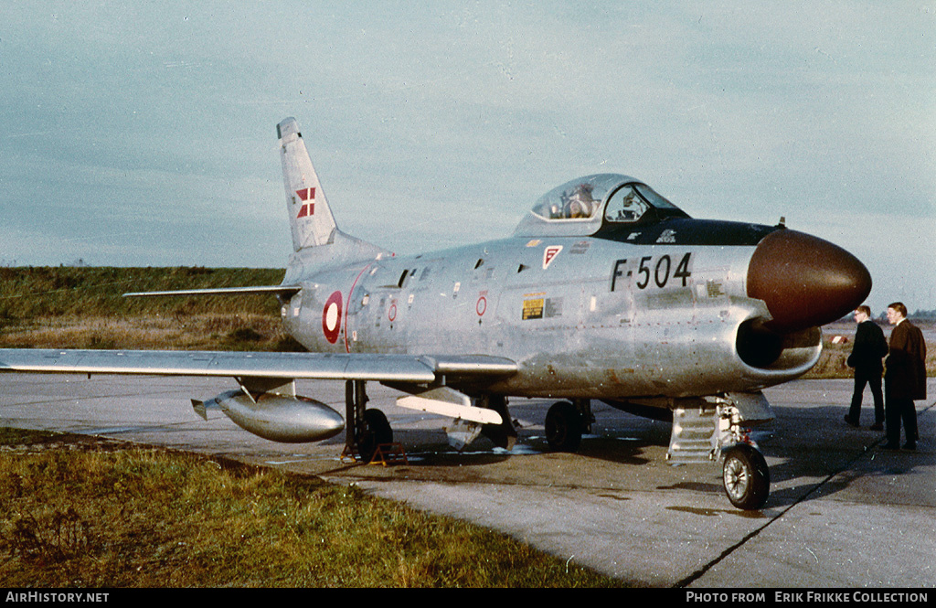 Aircraft Photo of F-504 / 1597 | North American F-86D Sabre | Denmark - Air Force | AirHistory.net #623057