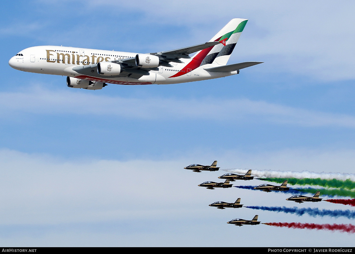 Aircraft Photo of A6-EOE | Airbus A380-861 | Emirates | AirHistory.net #623074