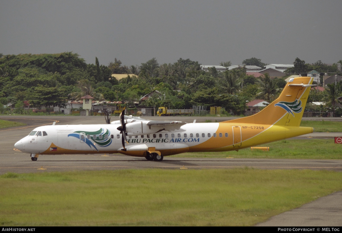 Aircraft Photo of RP-C7258 | ATR ATR-72-500 (ATR-72-212A) | Cebu Pacific Air | AirHistory.net #623132
