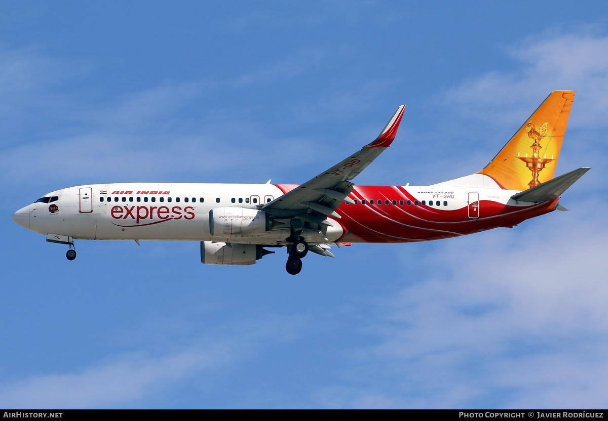 Aircraft Photo of VT-GHD | Boeing 737-86N | Air India Express | AirHistory.net #623384