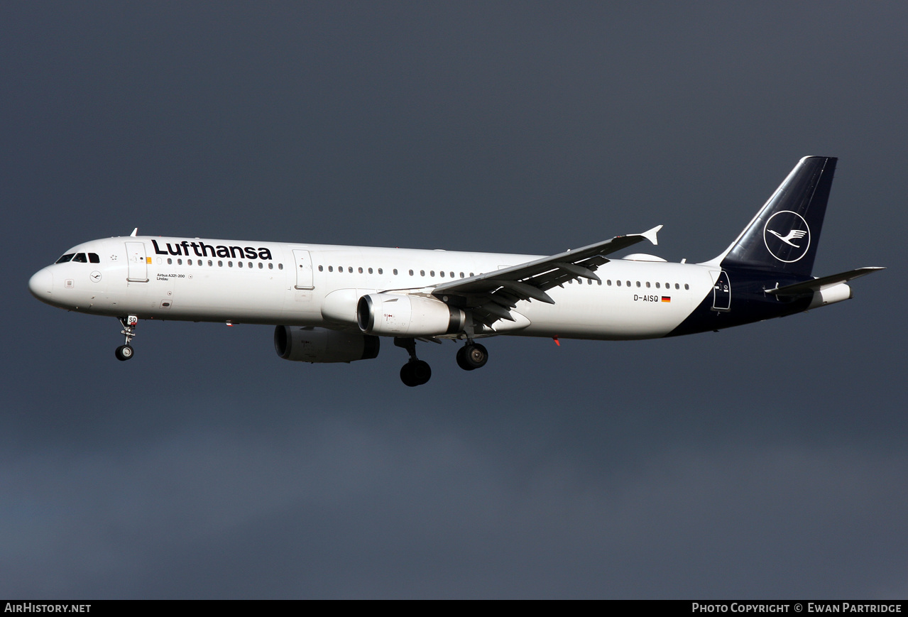 Aircraft Photo of D-AISQ | Airbus A321-231 | Lufthansa | AirHistory.net #623409