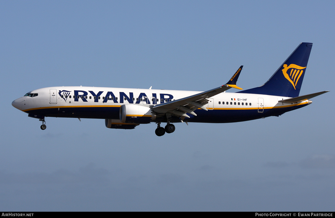 Aircraft Photo of EI-IHF | Boeing 737-8200 Max 200 | Ryanair | AirHistory.net #623410