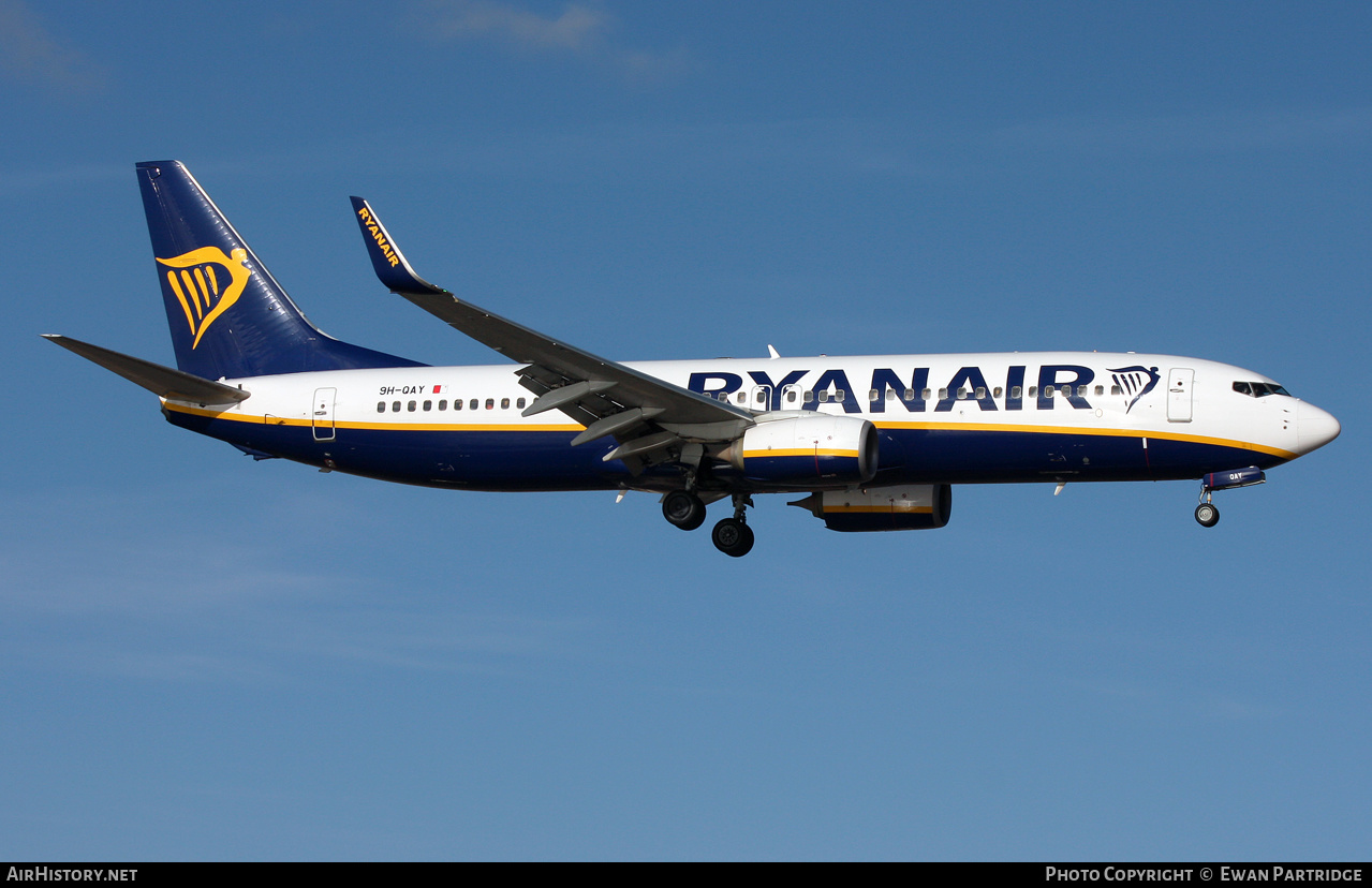 Aircraft Photo of 9H-QAY | Boeing 737-8AS | Ryanair | AirHistory.net #623424