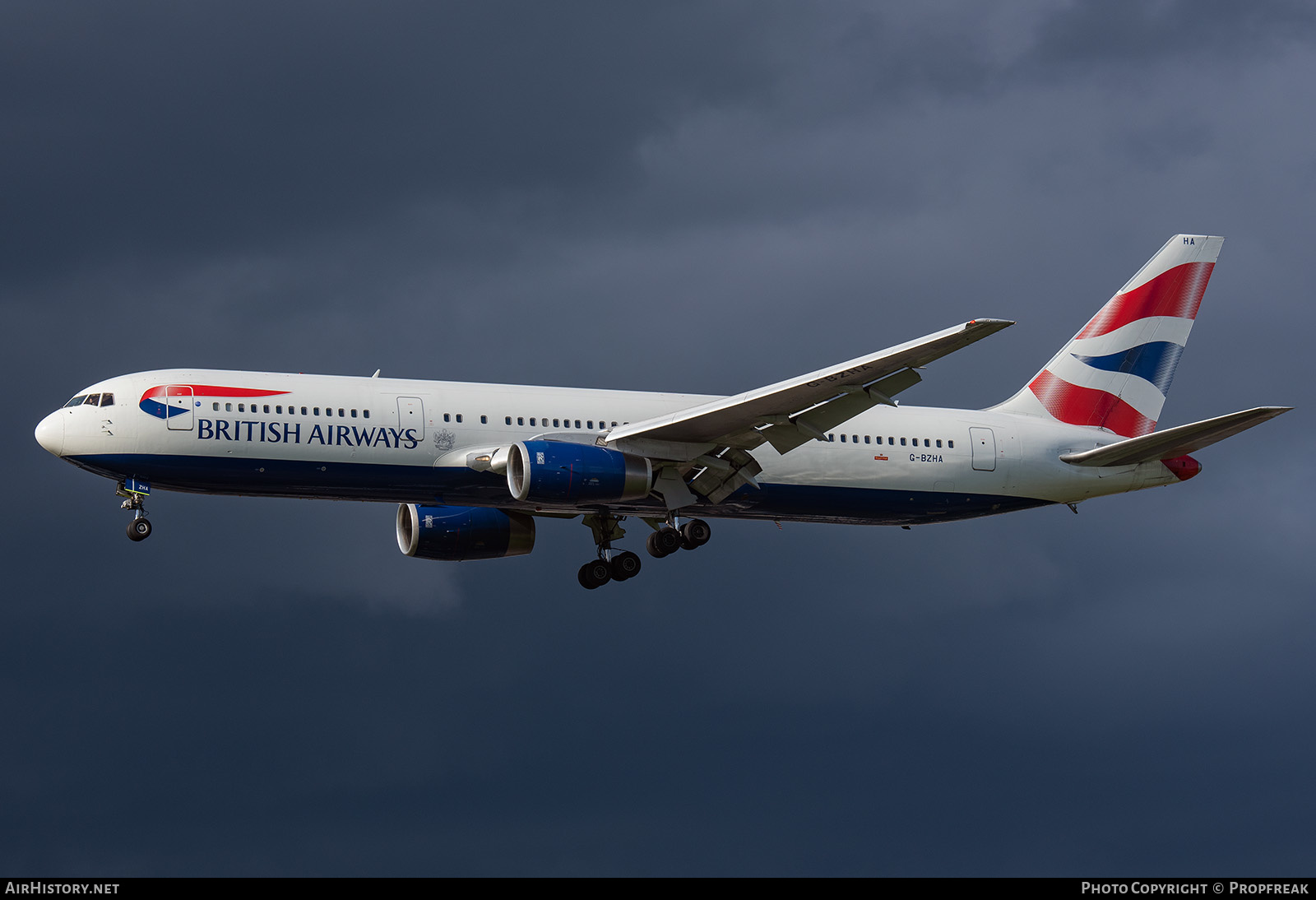Aircraft Photo of G-BZHA | Boeing 767-336/ER | British Airways | AirHistory.net #623507