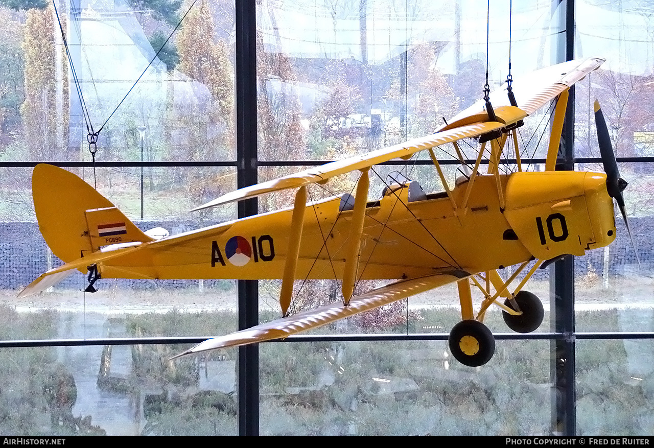 Aircraft Photo of A-10 / PG690 | De Havilland D.H. 82A Tiger Moth II | Netherlands - Air Force | AirHistory.net #623528
