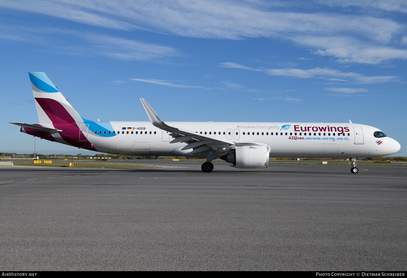 Aircraft Photo of D-AEEB | Airbus A321-251NX | Eurowings | AirHistory.net #623720