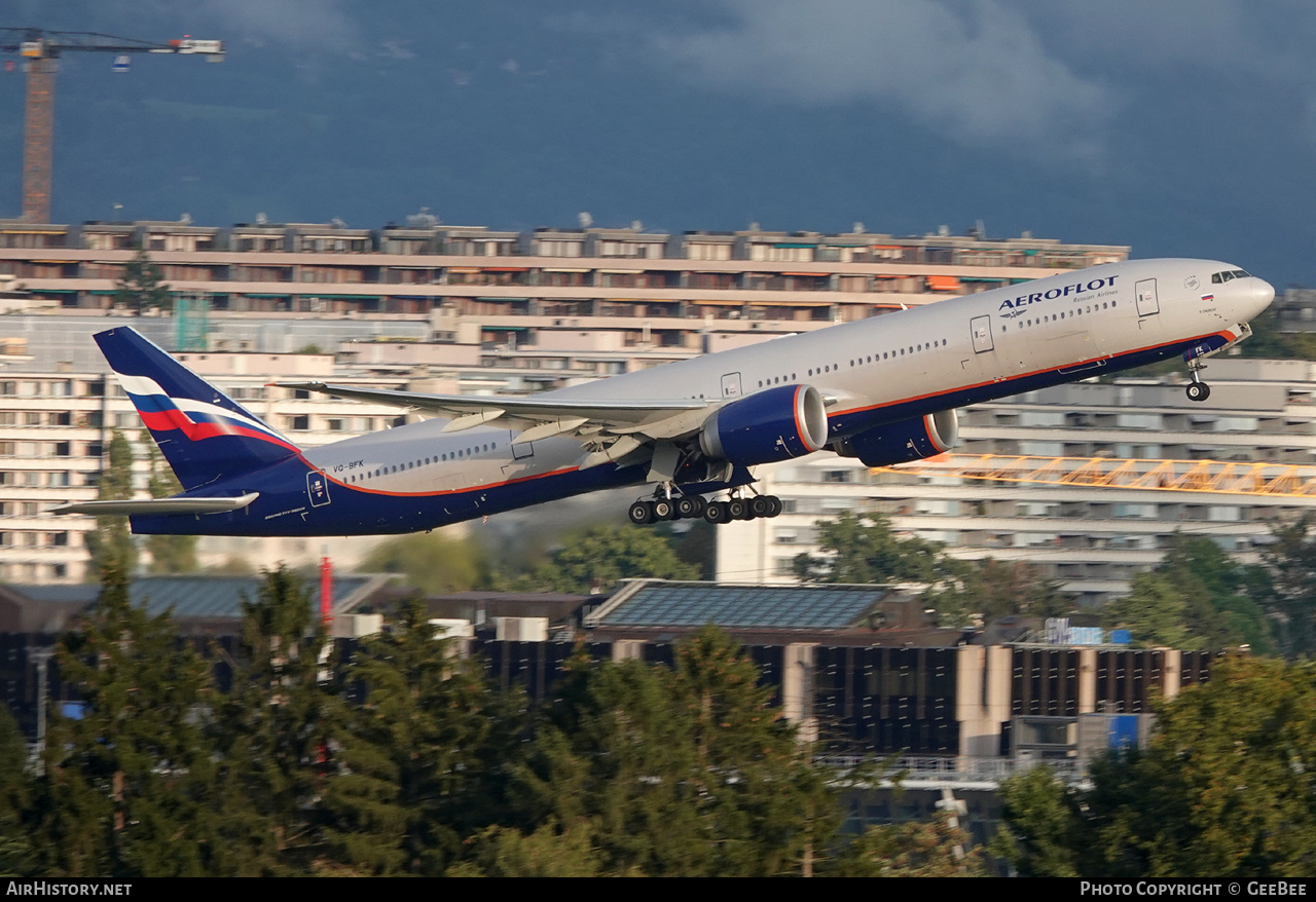 Aircraft Photo of VQ-BFK | Boeing 777-300/ER | Aeroflot - Russian Airlines | AirHistory.net #623746
