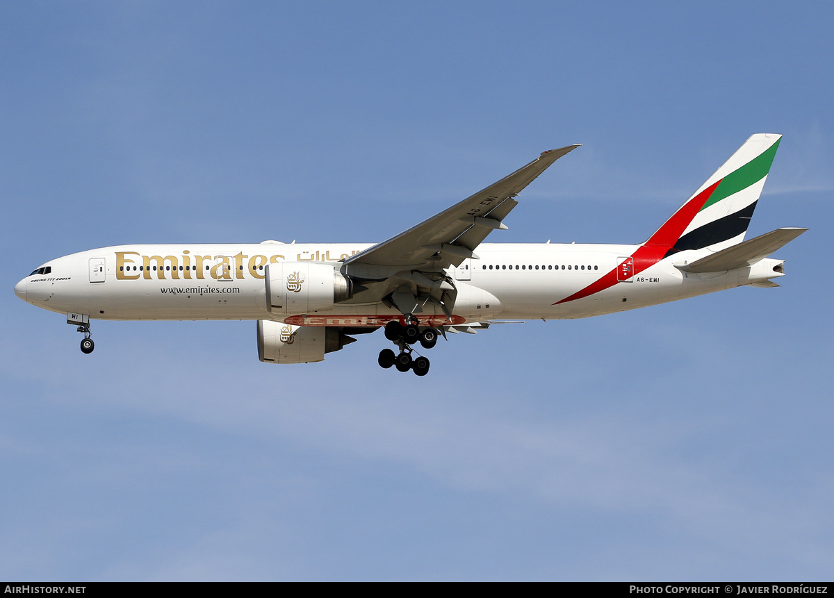 Aircraft Photo of A6-EWI | Boeing 777-21H/LR | Emirates | AirHistory.net #623804