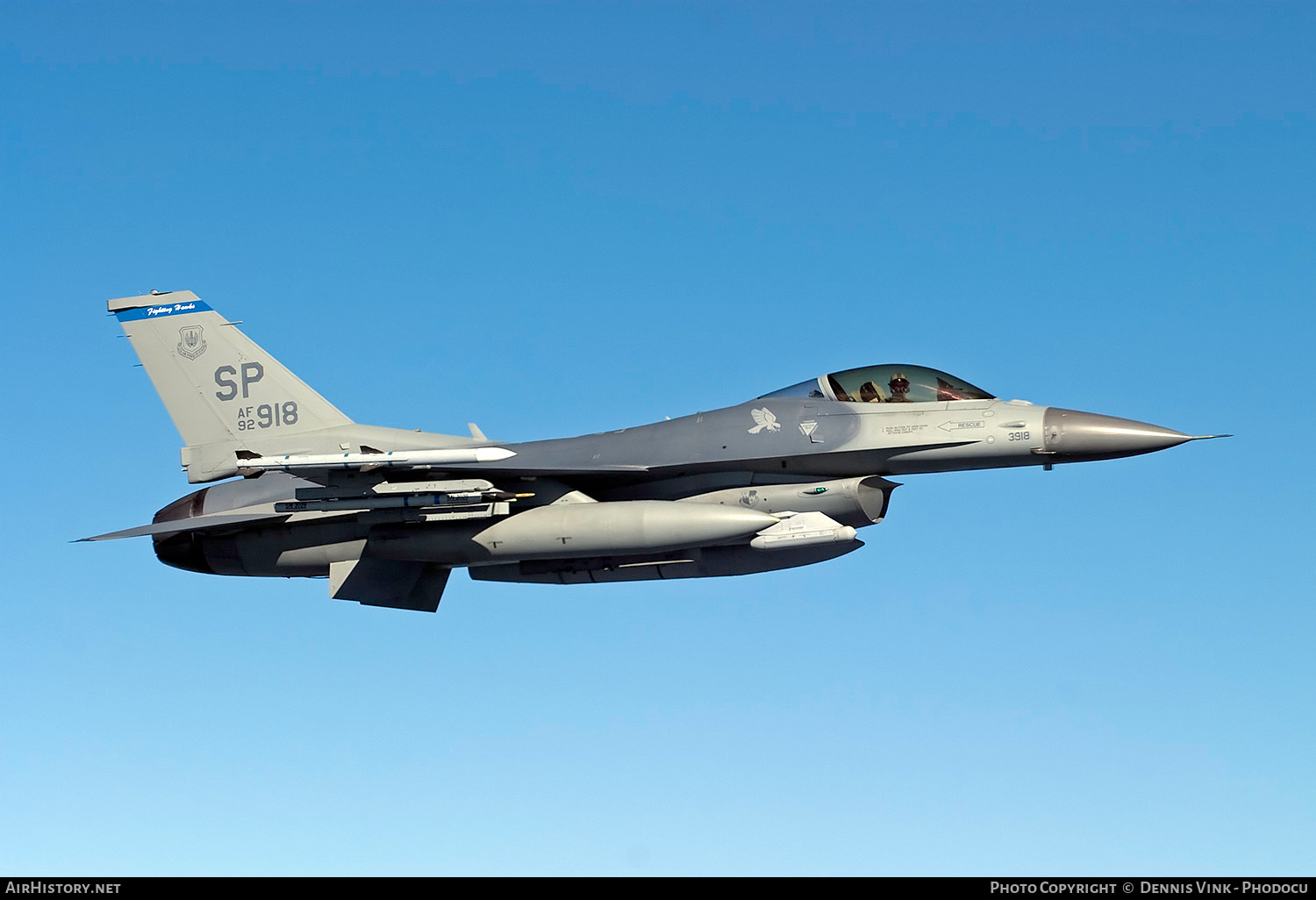 Aircraft Photo of 92-3918 / AF92-918 | Lockheed Martin F-16C Fighting Falcon | USA - Air Force | AirHistory.net #624037