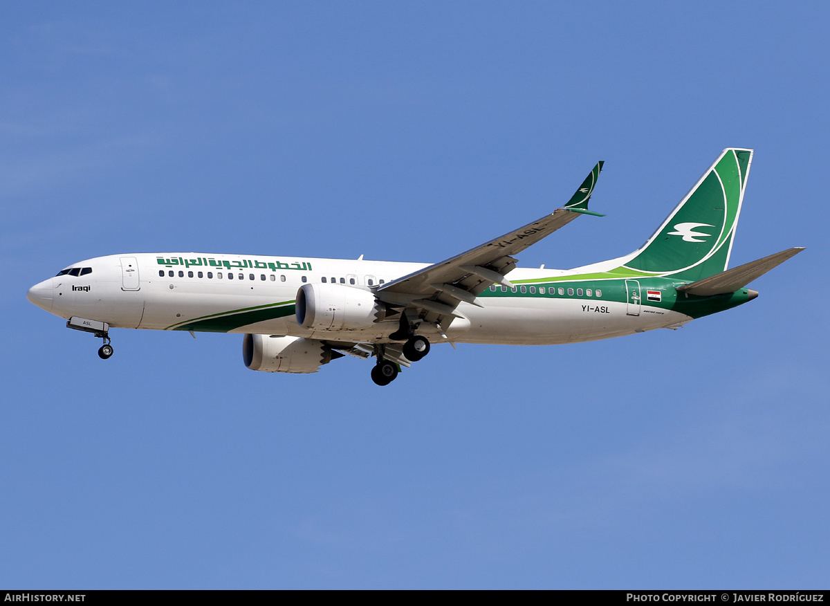 Aircraft Photo of YI-ASL | Boeing 737-8 Max 8 | Iraqi Airways | AirHistory.net #624116
