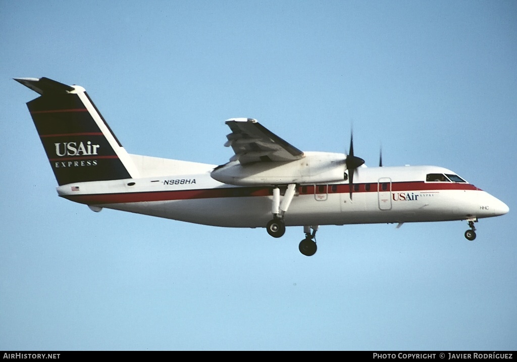 Aircraft Photo of N988HA | De Havilland Canada DHC-8-201 Dash 8 | USAir Express | AirHistory.net #624120