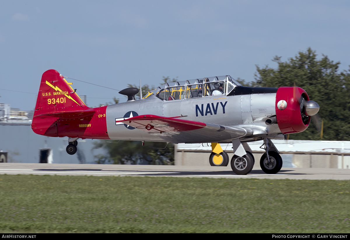 Aircraft Photo of N888WV / 93401 | North American T-6G Texan | USA - Navy | AirHistory.net #624193