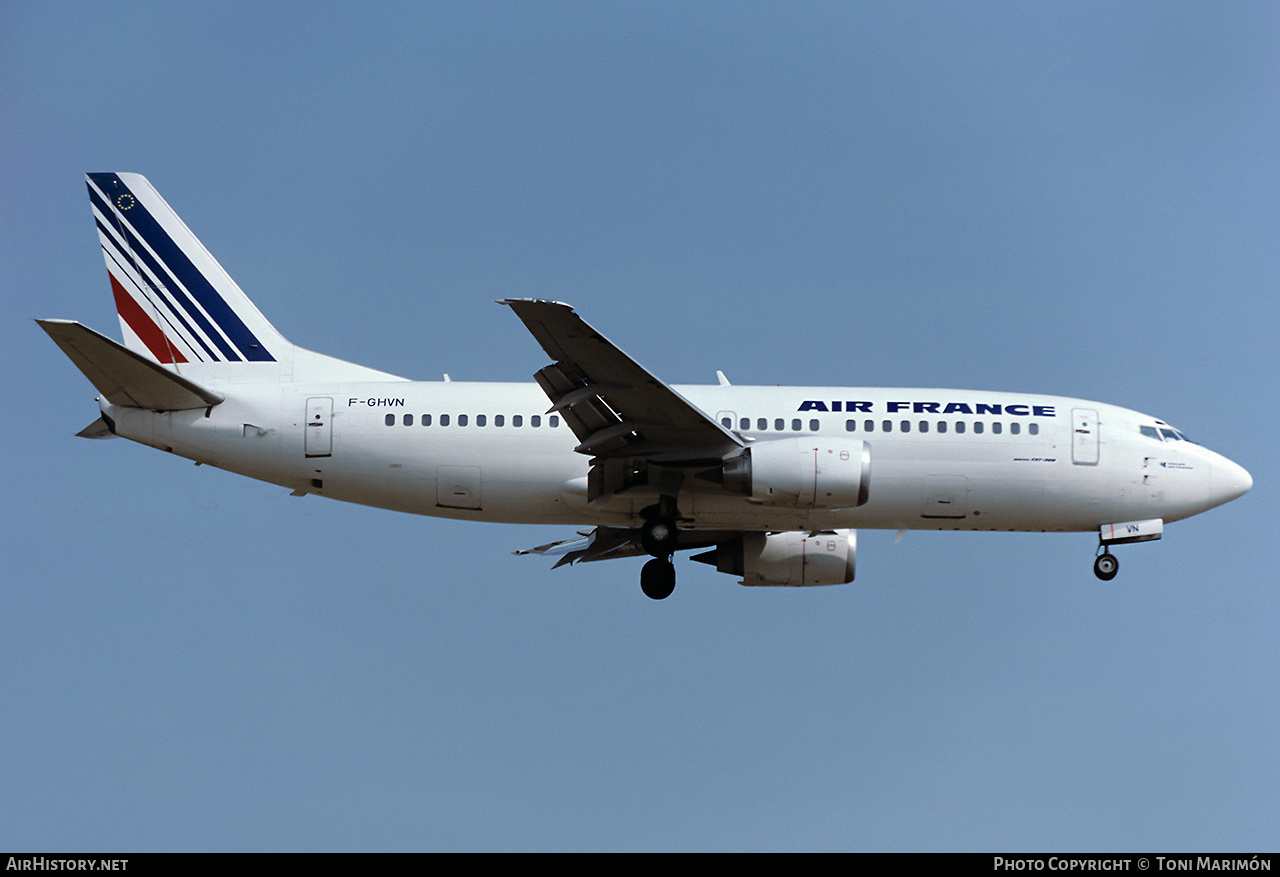 Aircraft Photo of F-GHVN | Boeing 737-33A | Air France | AirHistory.net #624202