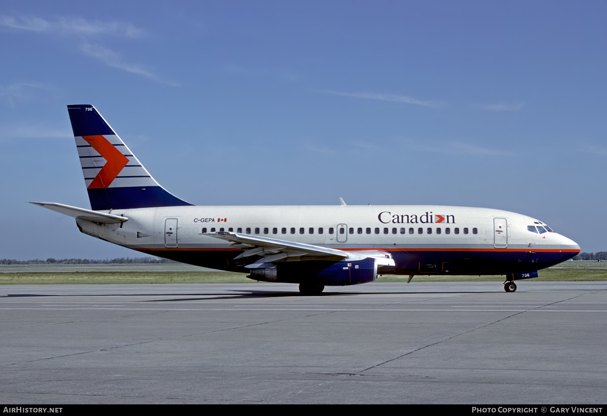 Aircraft Photo of C-GEPA | Boeing 737-2E1/Adv | Canadian Airlines | AirHistory.net #624204