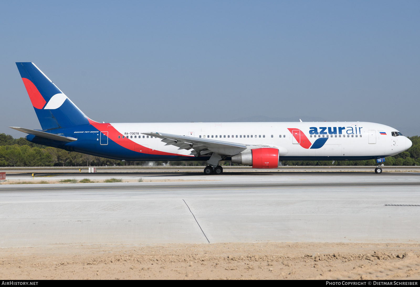 Aircraft Photo of RA-73078 | Boeing 767-3Q8/ER | Azur Air | AirHistory.net #624431