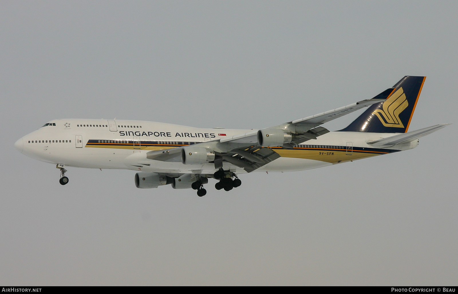 Aircraft Photo of 9V-SPM | Boeing 747-412 | Singapore Airlines | AirHistory.net #624442