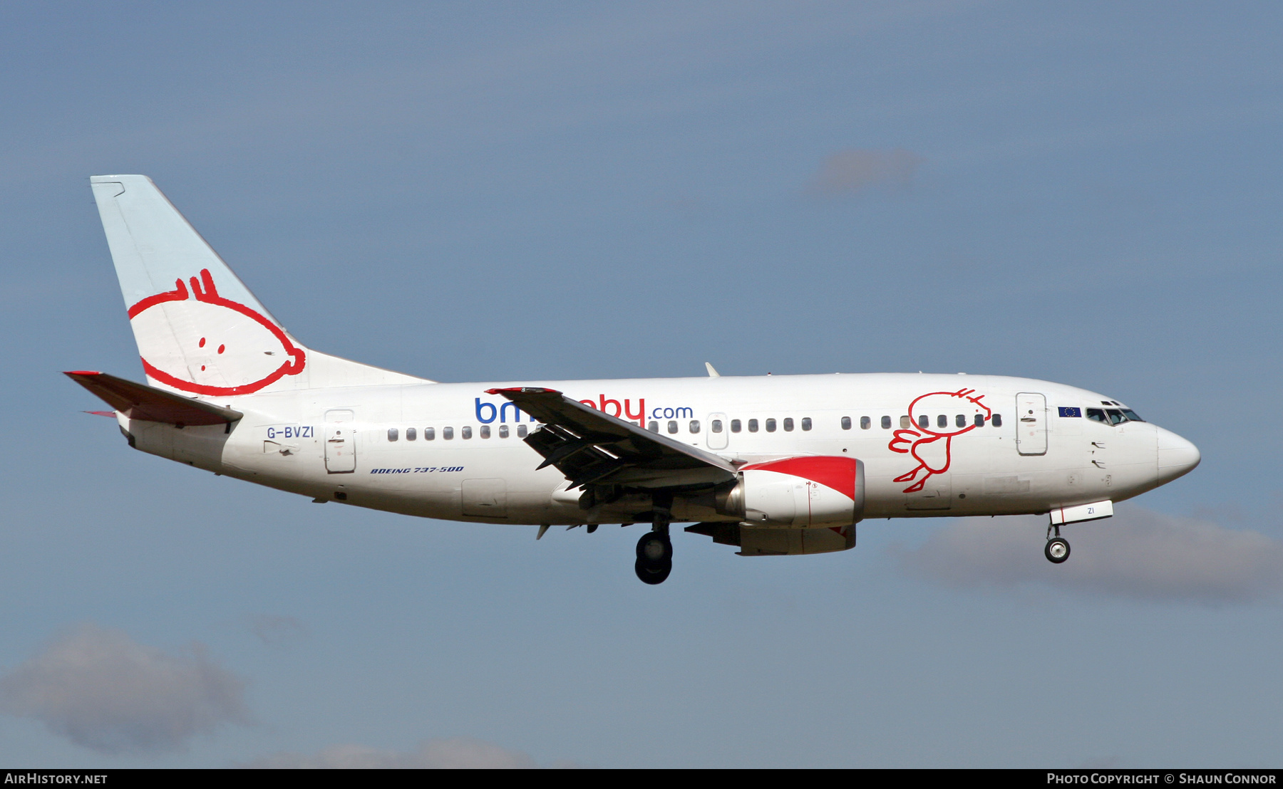 Aircraft Photo of G-BVZI | Boeing 737-5Q8 | Bmibaby | AirHistory.net #624448