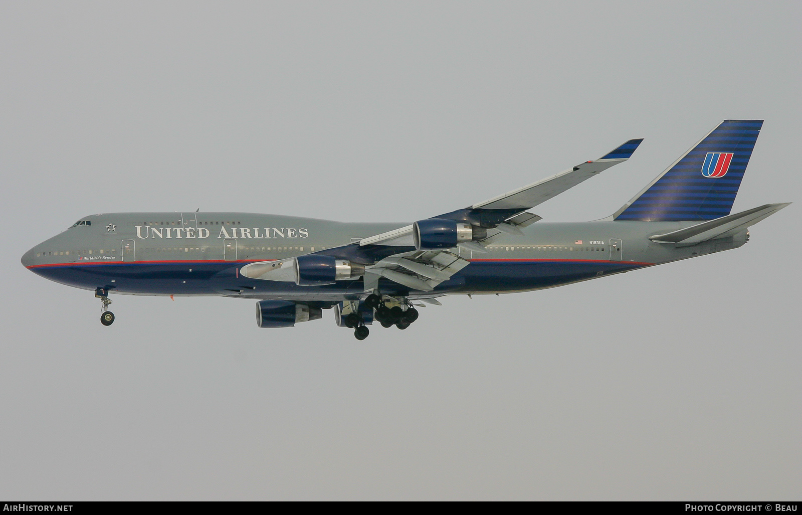 Aircraft Photo of N193UA | Boeing 747-422 | United Airlines | AirHistory.net #624479