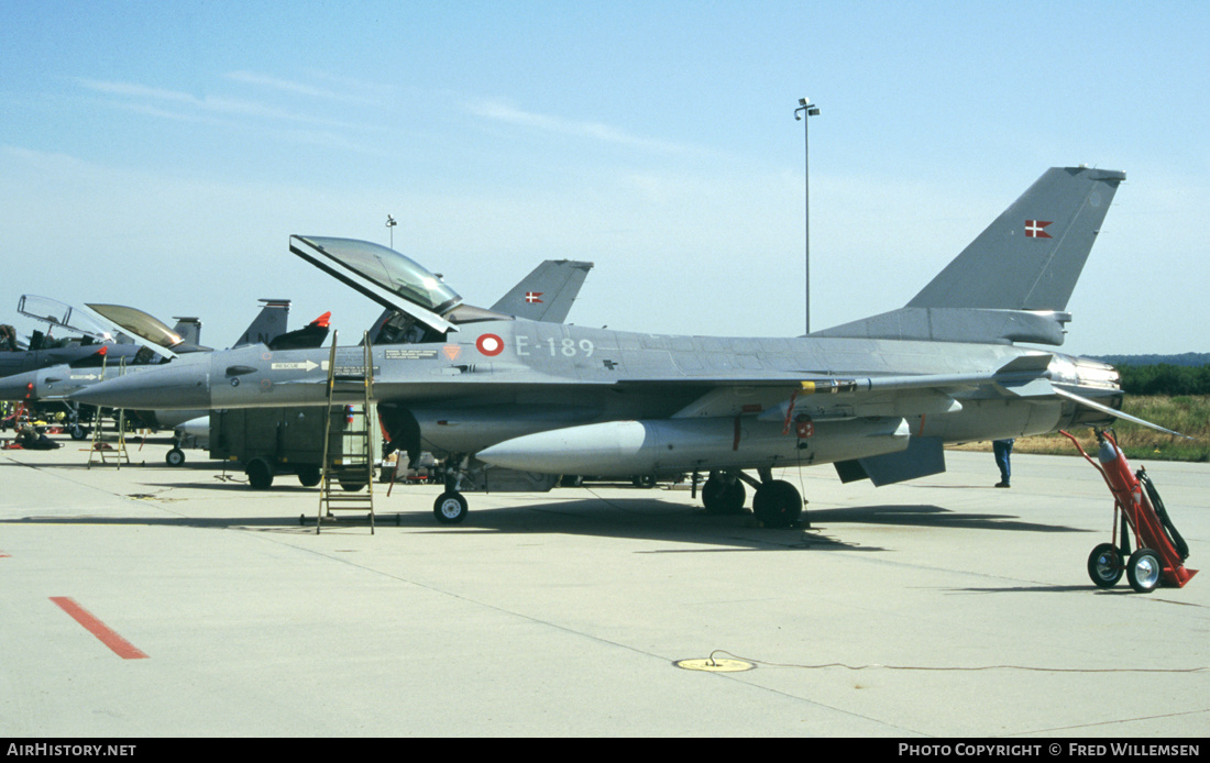 Aircraft Photo of E-189 | General Dynamics F-16AM Fighting Falcon | Denmark - Air Force | AirHistory.net #624497