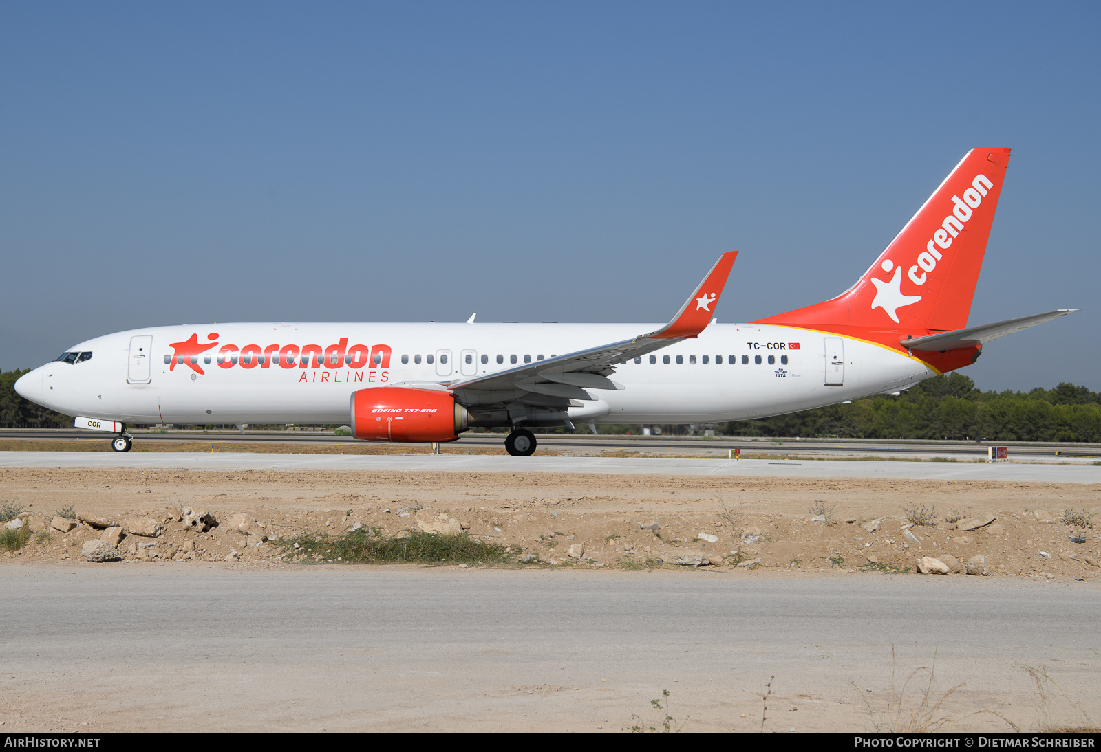 Aircraft Photo of TC-COR | Boeing 737-800 | Corendon Airlines | AirHistory.net #624510