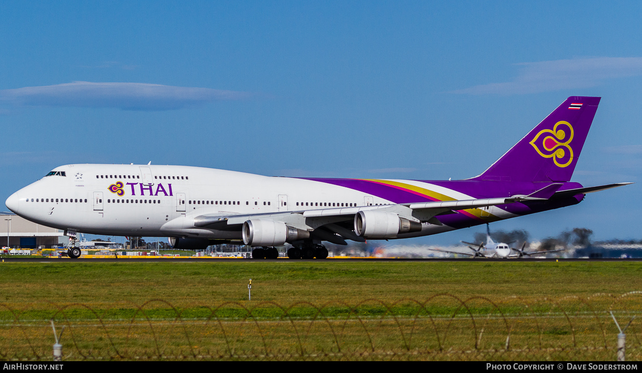 Aircraft Photo of HS-TGZ | Boeing 747-4D7 | Thai Airways International | AirHistory.net #624690