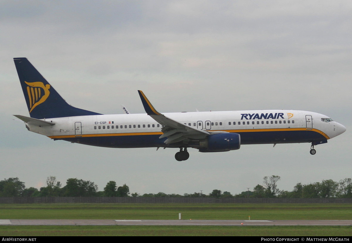 Aircraft Photo of EI-CSP | Boeing 737-8AS | Ryanair | AirHistory.net #624919