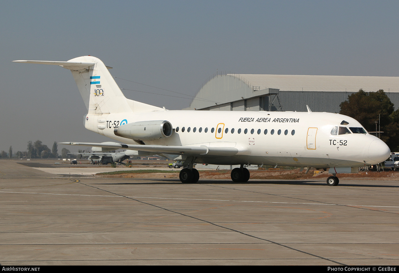 Aircraft Photo of TC-52 | Fokker F28-1000C Fellowship | Argentina - Air Force | AirHistory.net #624951