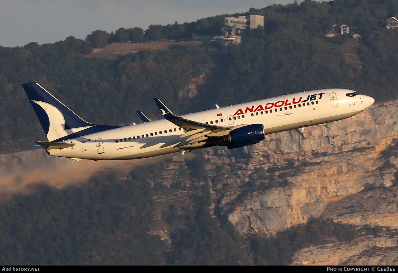 Aircraft Photo of TC-JFE | Boeing 737-8F2 | AnadoluJet | AirHistory.net #624958