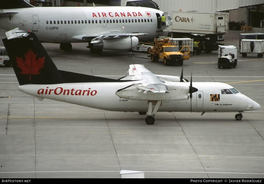 Aircraft Photo of C-GKON | De Havilland Canada DHC-8-102 Dash 8 | Air Ontario | AirHistory.net #625070
