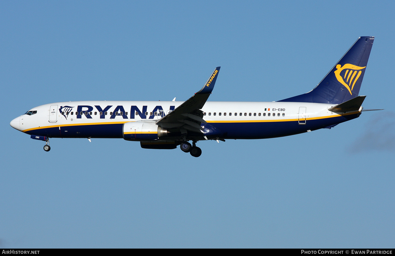 Aircraft Photo of EI-EBD | Boeing 737-8AS | Ryanair | AirHistory.net #625118