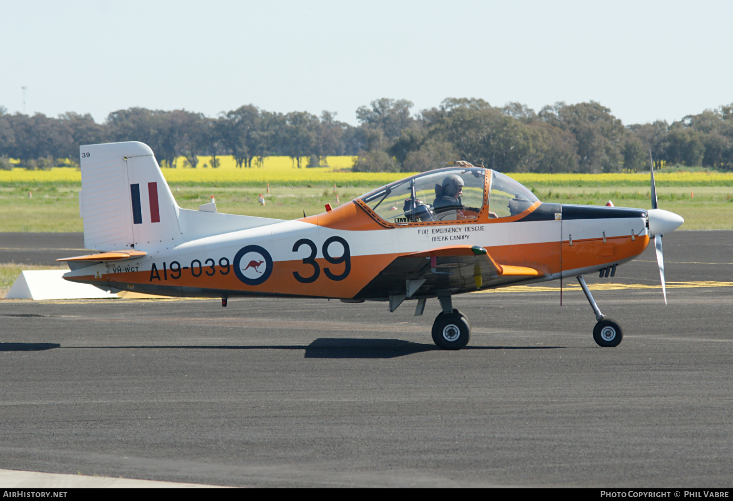 Aircraft Photo of VH-WCT / A19-039 | New Zealand CT-4A Airtrainer | Australia - Air Force | AirHistory.net #625179