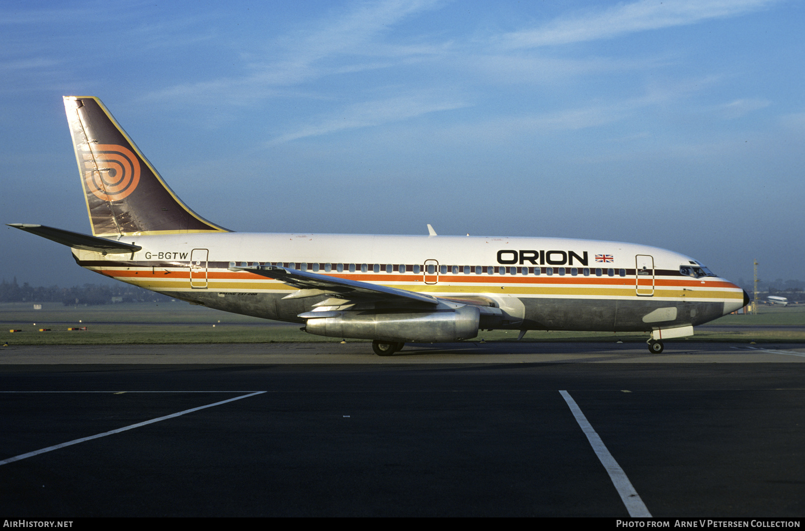 Aircraft Photo of G-BGTW | Boeing 737-2T5/Adv | Orion Airways | AirHistory.net #625331