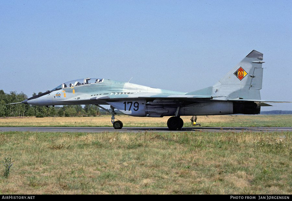 Aircraft Photo of 179 | Mikoyan-Gurevich MiG-29UB (9-51) | East Germany - Air Force | AirHistory.net #625332
