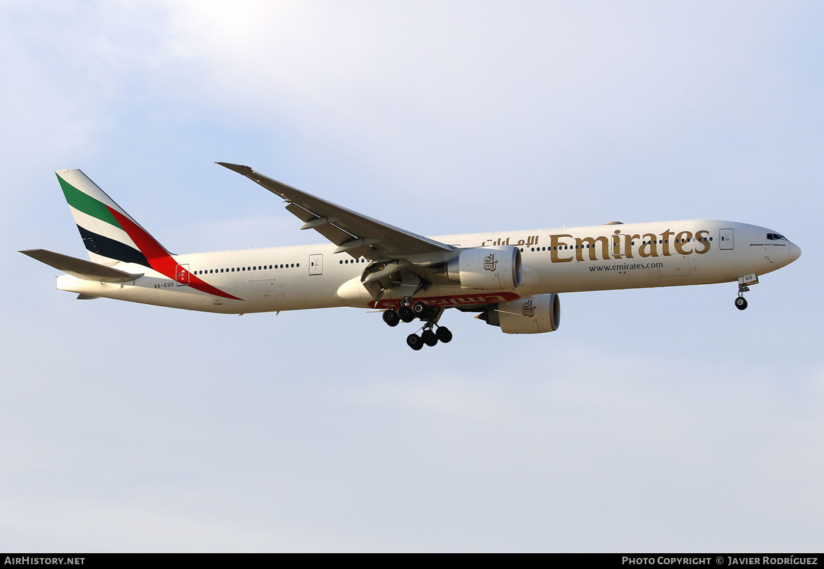 Aircraft Photo of A6-EQO | Boeing 777-300/ER | Emirates | AirHistory.net #625346