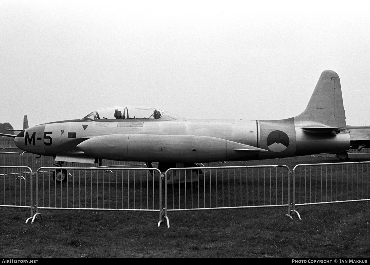 Aircraft Photo of M-5 / 51-9028 | Lockheed T-33A | Netherlands - Air Force | AirHistory.net #625361