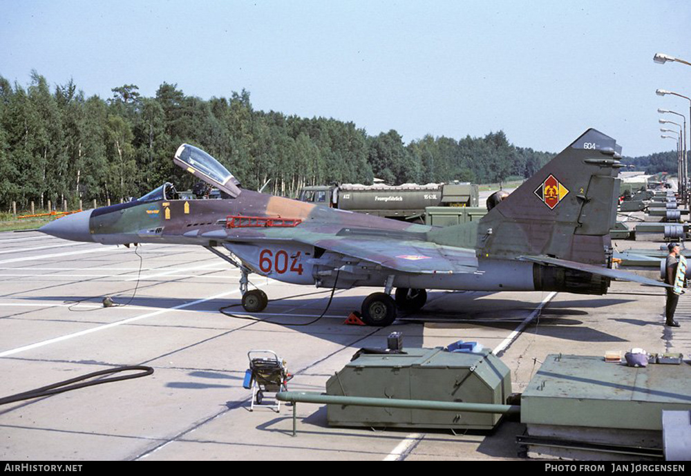 Aircraft Photo of 604 | Mikoyan-Gurevich MiG-29 | East Germany - Air Force | AirHistory.net #625378