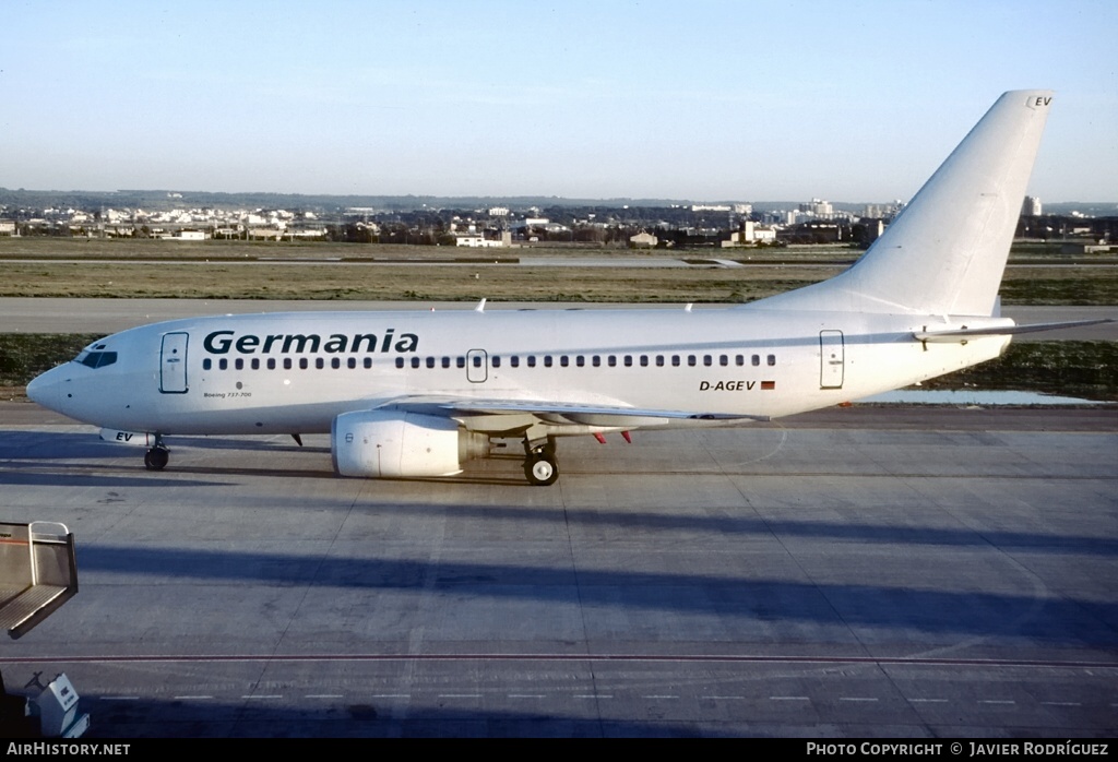 Aircraft Photo of D-AGEV | Boeing 737-75B | Germania | AirHistory.net #625401