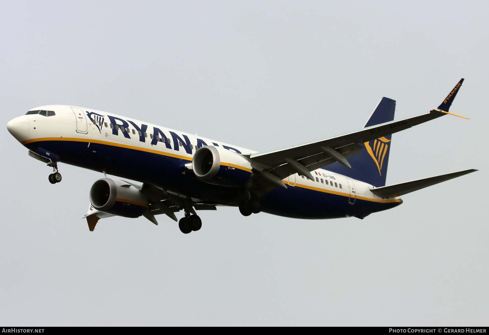 Aircraft Photo of EI-IHG | Boeing 737-8200 Max 200 | Ryanair | AirHistory.net #625473