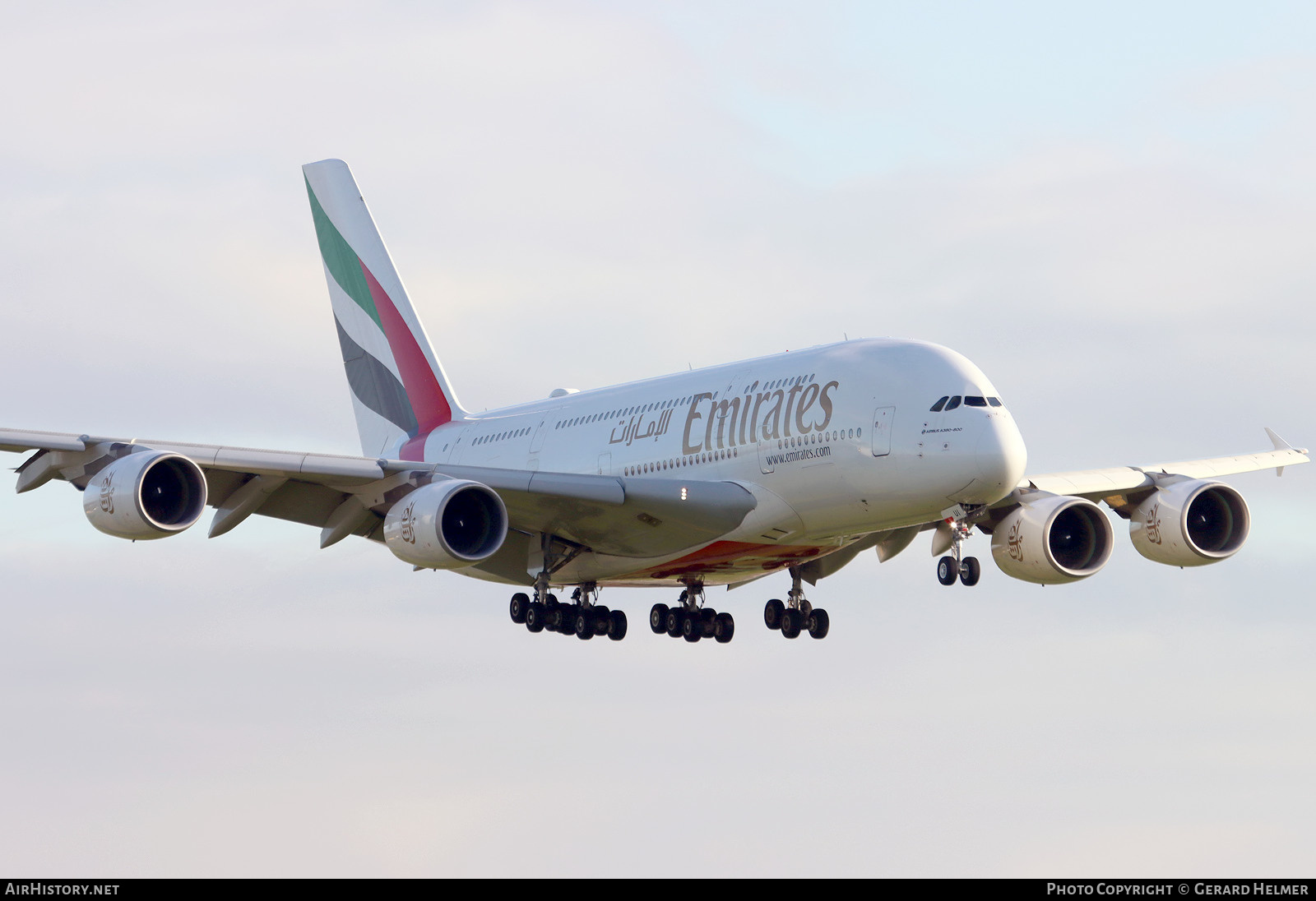 Aircraft Photo of A6-EUI | Airbus A380-861 | Emirates | AirHistory.net #625599