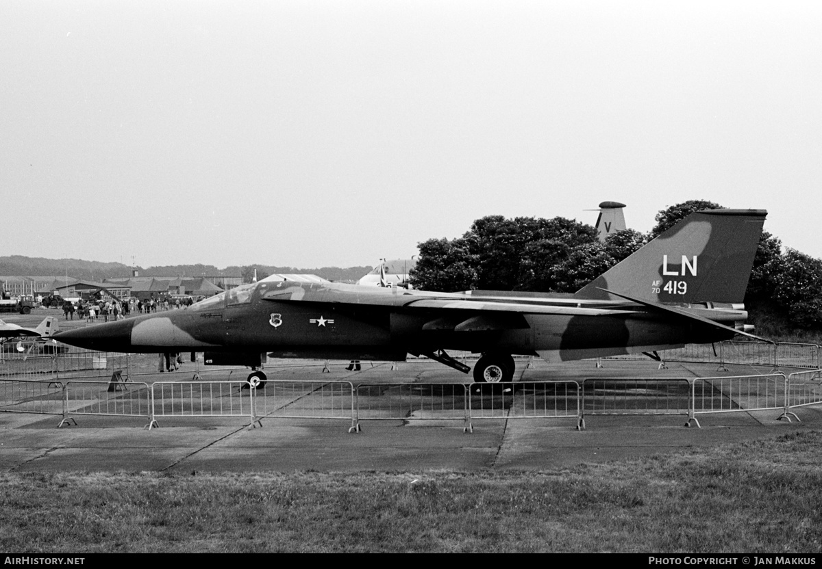 Aircraft Photo of 70-2419 / AF70-419 | General Dynamics F-111F Aardvark | USA - Air Force | AirHistory.net #625635
