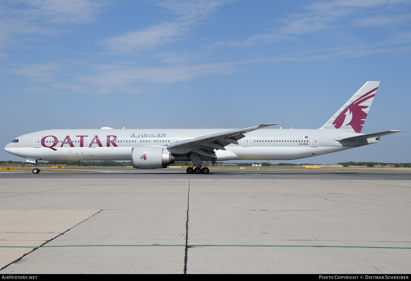 Aircraft Photo of A7-BAL | Boeing 777-3DZ/ER | Qatar Airways | AirHistory.net #625745