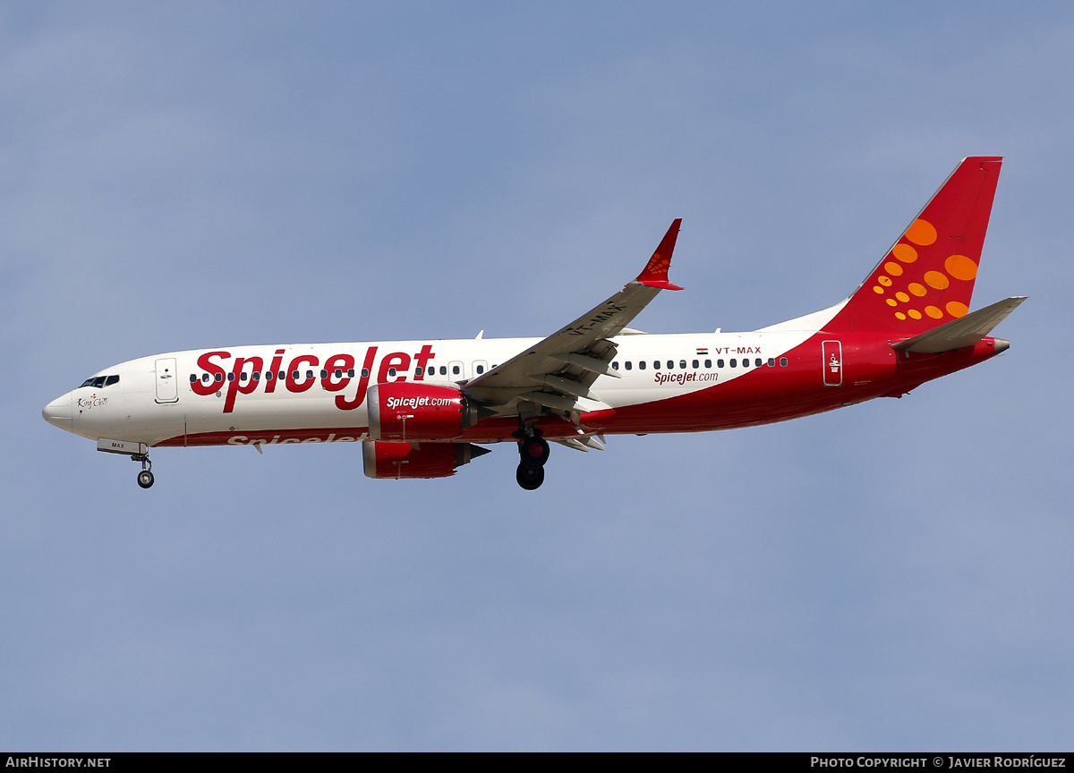 Aircraft Photo of VT-MAX | Boeing 737-8 Max 8 | SpiceJet | AirHistory.net #625765