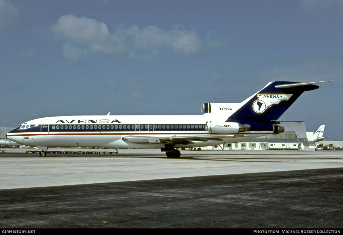 Aircraft Photo of YV-80C | Boeing 727-22 | Avensa - Aerovías Venezolanas | AirHistory.net #625862