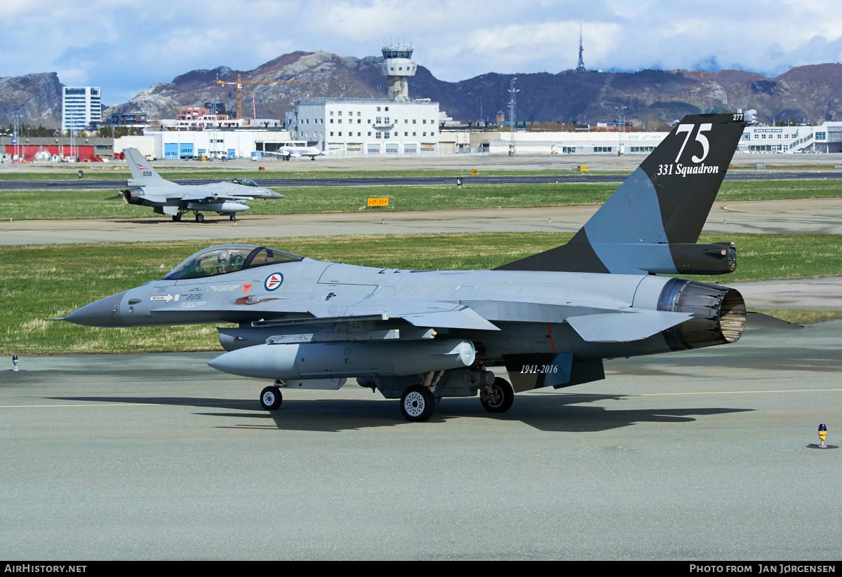 Aircraft Photo of 277 | General Dynamics F-16AM Fighting Falcon | Norway - Air Force | AirHistory.net #625869