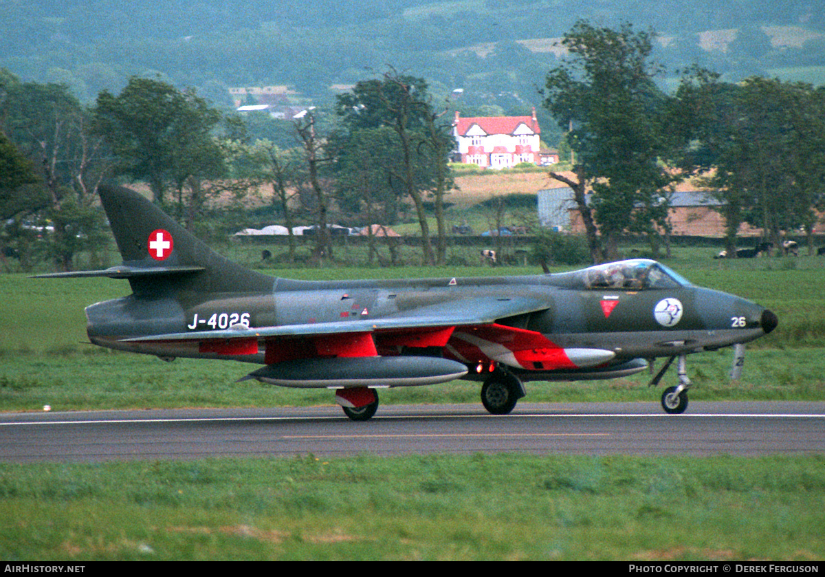 Aircraft Photo of J-4026 | Hawker Hunter F58 | Switzerland - Air Force | AirHistory.net #625916